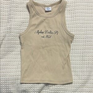 Tan Alpha Delta Pi Tank Top